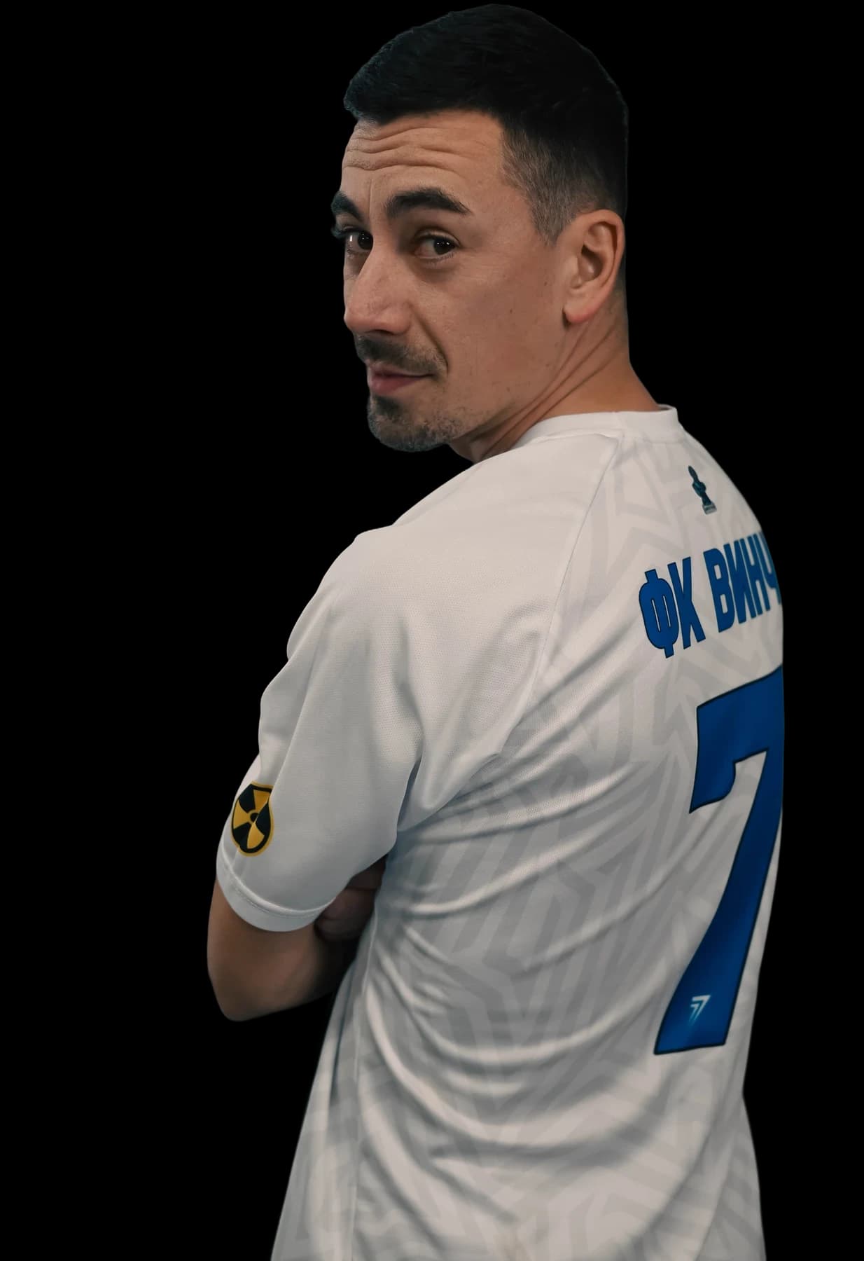 Igor Krmar leđima, dres FK Vinča sa brojem 7